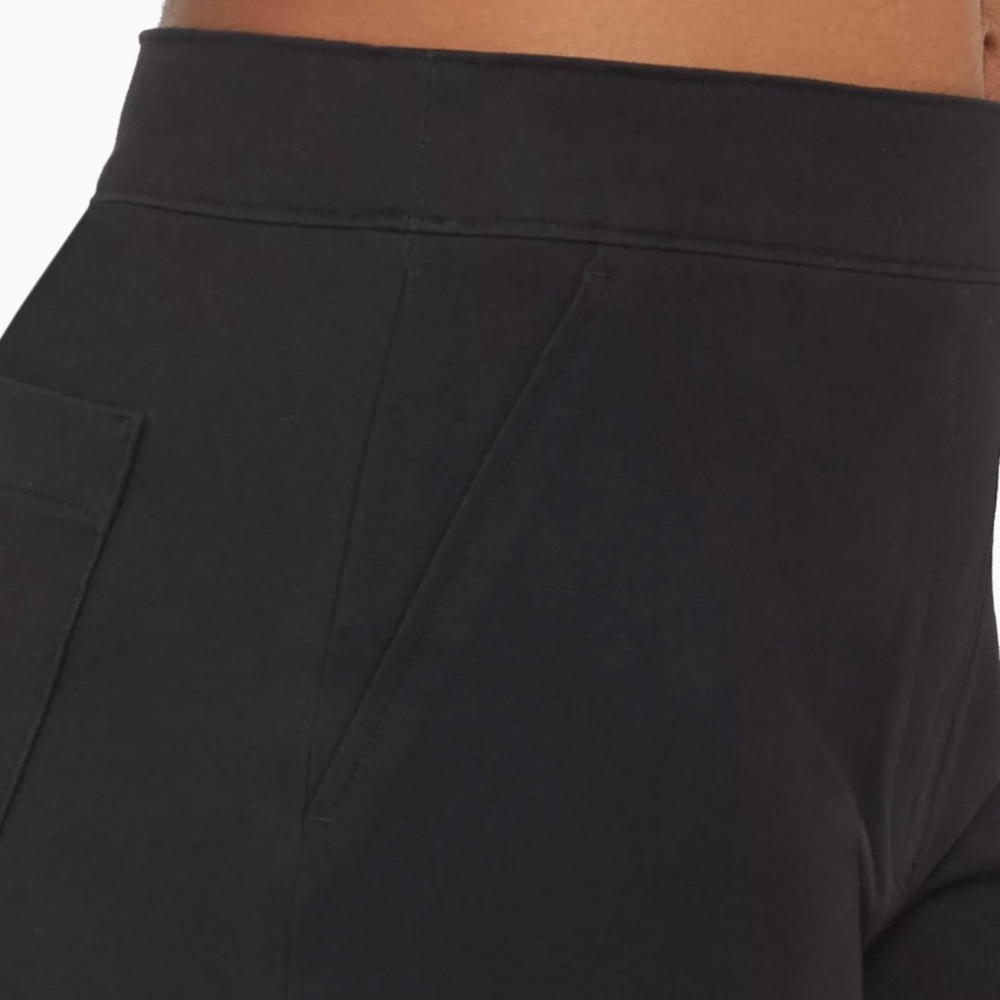 SPANX sz S polished black 6” inseam Cotton blend On The Go pullon stretch shorts - Picture 8 of 16